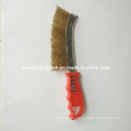 Color rojo de latón de alambre revestido de plástico mango cuchillo de cepillo (YY-390)